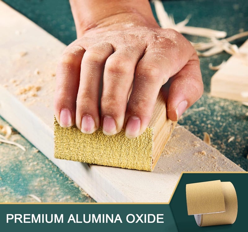 S SATC 220 Grit PSA Longboard Sandpaper 20 Yard Long Continuous Roll, 2-3/4" Wide Self Adhesive Stickyback Sanding Sheets for Automotive, Hand Sanding Blocks,Woodworking, Metal, Plastic - Image 4